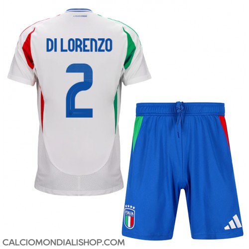 Maglie da calcio Italia Giovanni Di Lorenzo #2 Seconda Maglia Bambino Europei 2024 Manica Corta (+ Pantaloni corti)